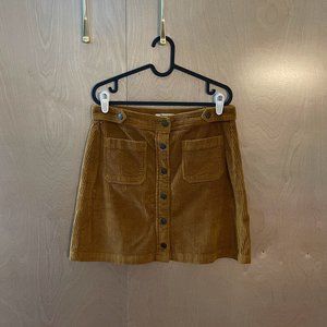 Madewell Corduroy Gold/Yellow Mini Skirt - Size 6